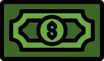 Dollar Line Filled Icon vector