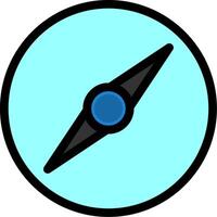 Compass Line Filled Icon vector
