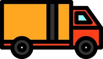 Cargo Truck Line Filled Icon vector