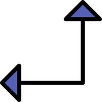 Up Chevron Line Filled Icon vector