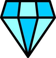 Diamond Line Filled Icon vector