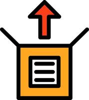Unboxing Line Filled Icon vector