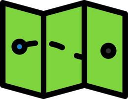Map Line Filled Icon vector