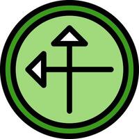 Intersect Line Filled Icon vector