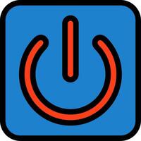 Start Button Line Filled Icon vector