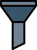 Filter Line Filled Icon vector
