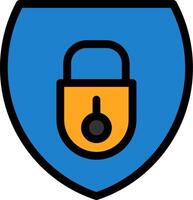 Security Line Filled Icon vector