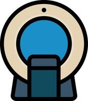 Ct Scan Line Icon vector