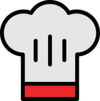 Chef Hat Line Icon vector