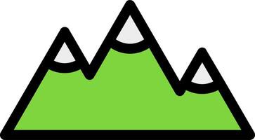 Mountains Line Icon vector