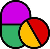 Drug Line Icon vector