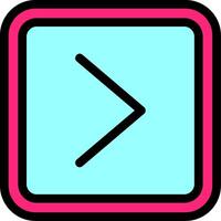Right Line Icon vector