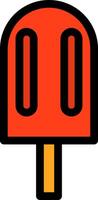 Ice Lolly Line Icon vector