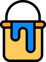 Paint Bucket Line Icon vector