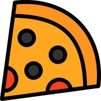 Pizza Slice Line Icon vector