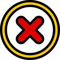 Cancel Line Icon vector