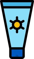 Sun Cream Line Icon vector