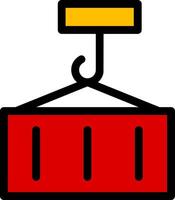 Crane Line Icon vector
