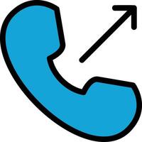 Phone Call Line Icon vector