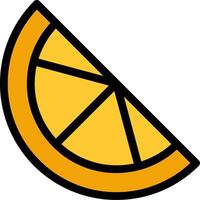 Orange Slice Line Icon vector