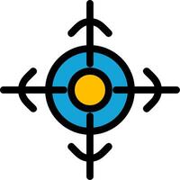 Target Line Icon vector