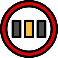 Zebra Crossing Line Icon vector
