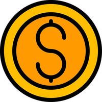 Coin Line Icon vector