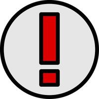 Exclamation Line Icon vector