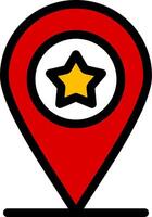 Favorite Location Line Icon vector