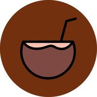 Coconut Drink Line Icon vector