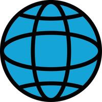 Global Line Icon vector