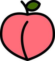 Peach Line Icon vector
