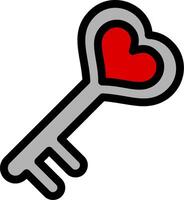 Key Line Icon vector