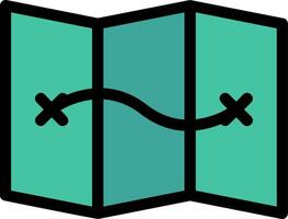 Map Line Icon vector