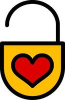 Pad Lock Line Icon vector