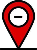 Pin Location Line Icon vector