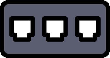 Fuse Box Line Icon vector