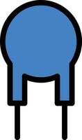 Capacitor Line Icon vector