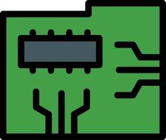Pcb Board Line Icon vector