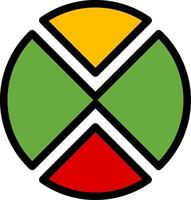 Pie Chart Line Icon vector
