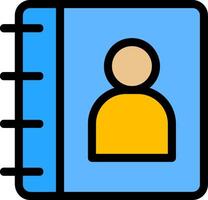 Phone Book Line Icon vector