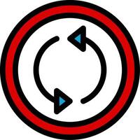 Roundabout Line Icon vector