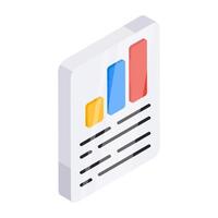 An icon design of business report vector