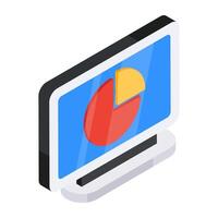 Modern design icon of online data analytics vector