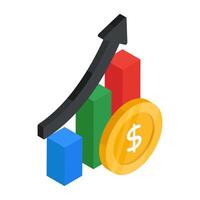 Modern design icon of financial analytics vector
