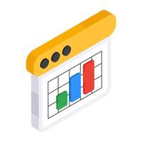 An icon design of business chart vector
