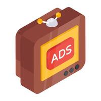 Modern design icon of tv ad vector