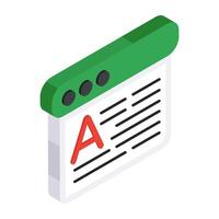 Conceptual flat design of online content writing vector