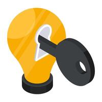 Creative design icon of key idea vector