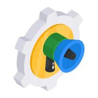 A colored design icon of marketing management vector